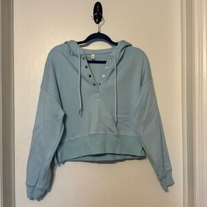 Cropped scuba sweatshirt